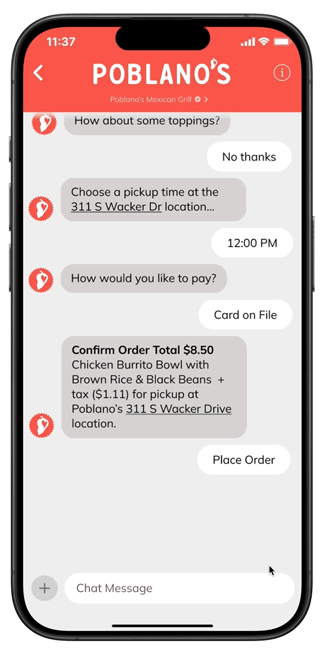 RCS marketing example 6 - RCS + digital wallet