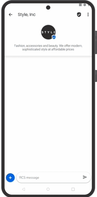 RCS marketing example 5 - cart recovery