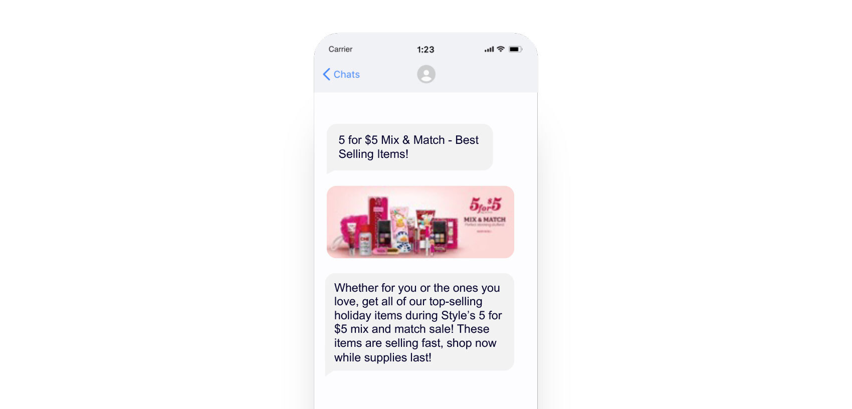Holiday SMS example - MMS