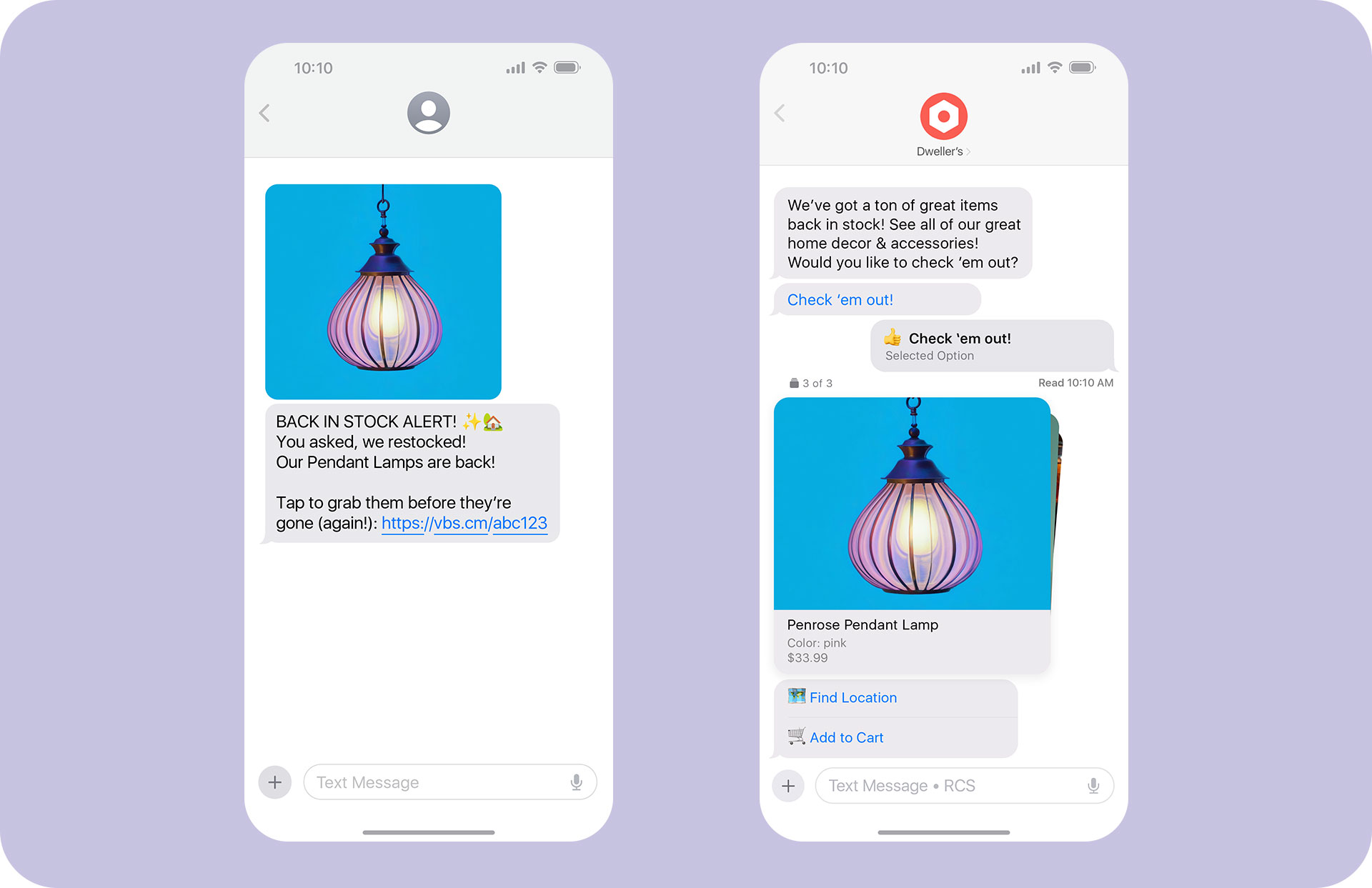 RCS vs MMS - Back-in-Stock Alert